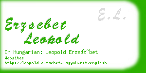 erzsebet leopold business card